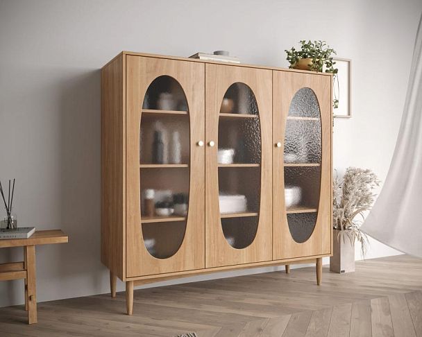 Шкаф трехстворчатый низкий Bubble арт BBL04 - Вид 4