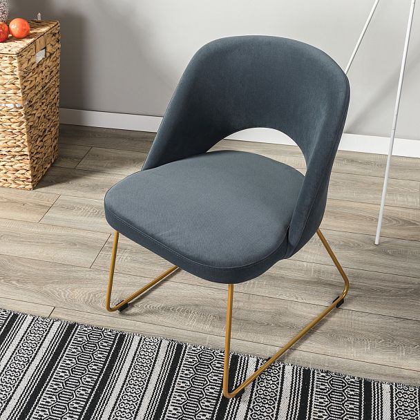 Стул Lars Diag grey/Линк золото - Вид 9