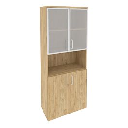 Onix Шкаф высокий широкий O.ST-1.4 R Тиквуд светлый 800*420*1977 - Фото предпросмотра