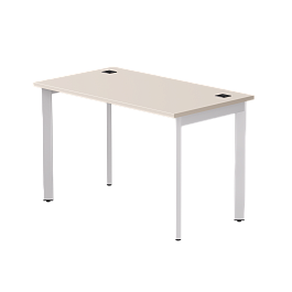 Стол прямой Everprof EVO на металлокаркасе 1180х670х755 мм опоры 45гр Кашемир/Белый - Фото предпросмотра