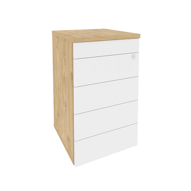 Onix Тумба приставная (TIP-ON) O.TP-4 TIP Тиквуд светлый/Белый бриллиант 432*460*750 - Вид 1