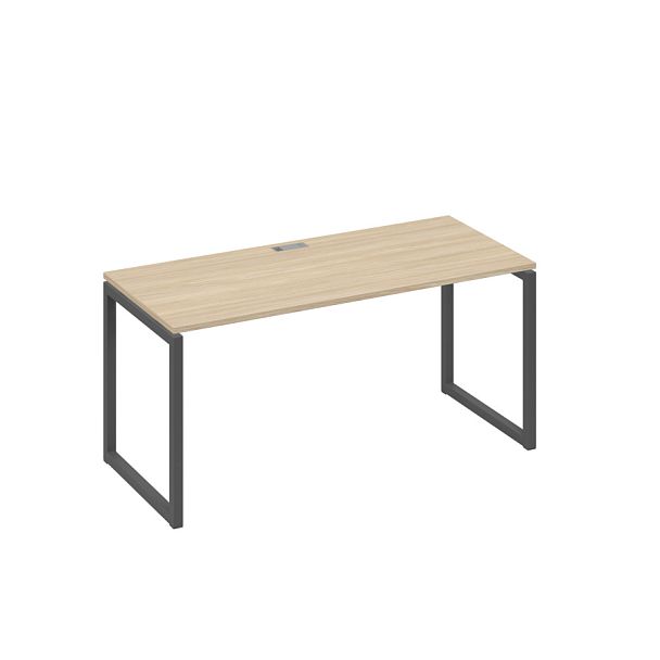 Стол письменный на металлокаркасе QUATTRO A4 А4 Б4 015 БП дуб скандинавский / металлокаркас антрацит - Вид 1
