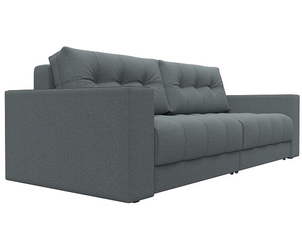 Диван прямой с декором Лига-049 НПБ Рогожка серый - Вид 3