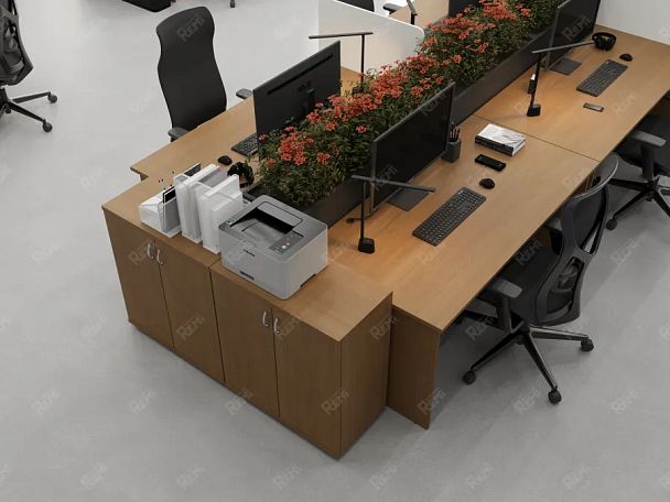 ЛАЙТ / LIGHT RLG001-12x6 Прямоугольный стол 120x60x75 Бук - Вид 3