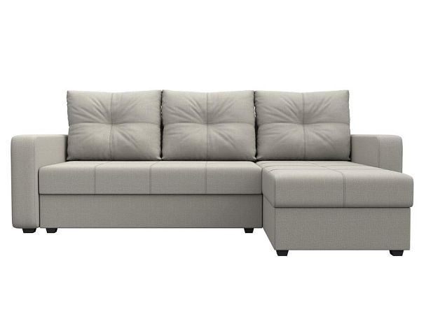 Диван угловой Ливерпуль Лайт правый угол Рогожка бежевый - Вид 2