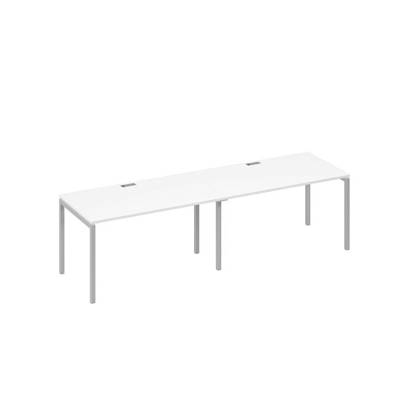 Рабочая станция каркас DUE (2х140) A4 А4 Б2 024-2 БП белый премиум / металлокаркас серый - Вид 1