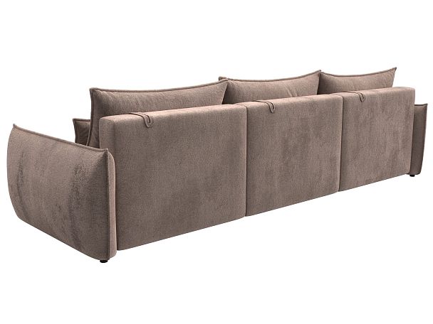 Диван прямой Лига-051 НПБ Лонг Велюр бежевый - Вид 5