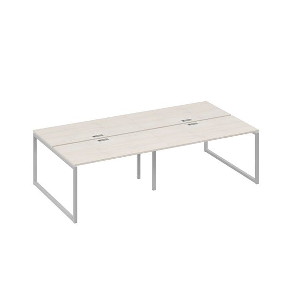 Станция (4х140) на металлокаркасе QUATTRO рабочая A4 А4 Б4 174-2 БП дуб / металлокаркас серый - Вид 1