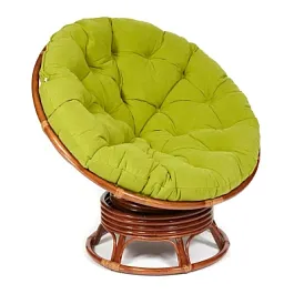 Кресло-качалка Папасан/Papasan (W 23/01 B) /с подушкой/Pecan (орех) - Фото предпросмотра