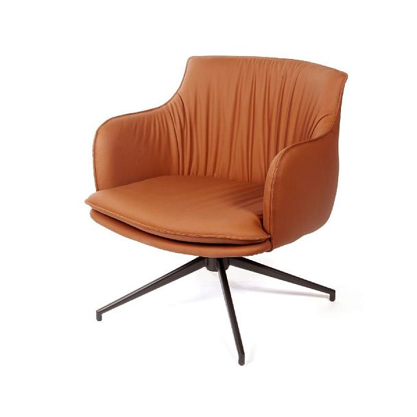 Лаунж кресло Sofia, иск.кожа терракот - Вид 1