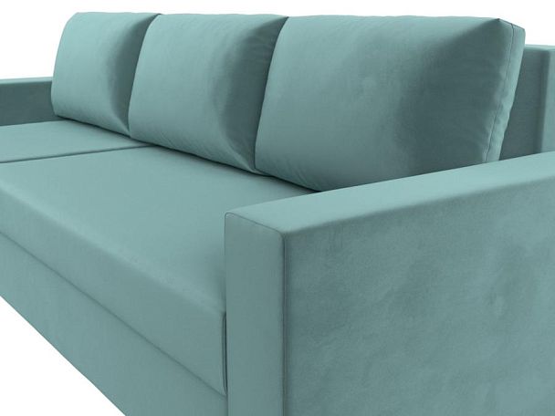 Угловой диван Траумберг Лайт левый (полностью Велюр бирюзовый) - Вид 4