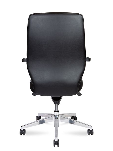 Кресло офисное / Capital LB-Black / алюминиевая  база / черная экокожа - Вид 5