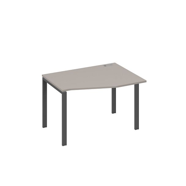Стол эргономичный правый "Техно" на металлокаркасе UNO A4 А4 Б1 062 БП мокко премиум / металлокаркас антрацит - Вид 1