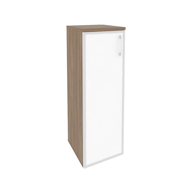 Onix Шкаф средний узкий левый O.SU-2.4 R (L) white Дуб аризона/Стекло white 400*420*1207 - Вид 1