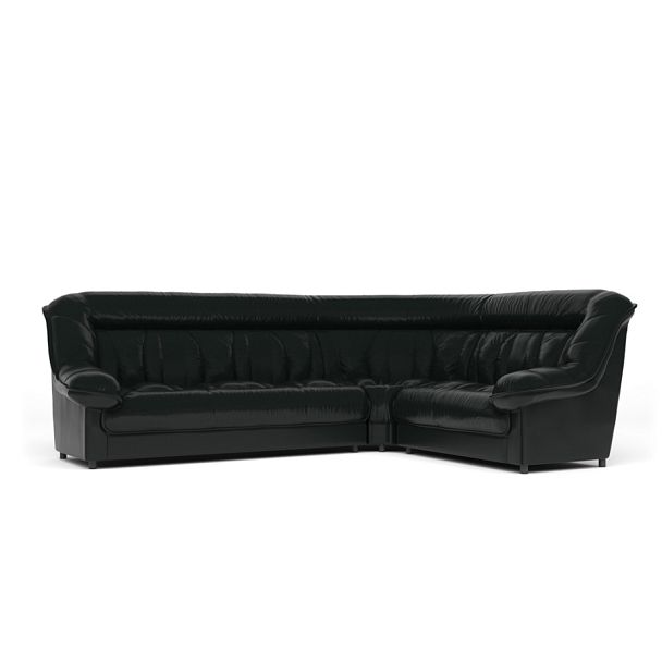 Диван угловой 3У2 Эдельвейс Ed/3y2/cn1114 черный - Вид 1