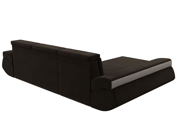 Диван угловой Лига-032 левый угол Микровельвет коричневый - Вид 6