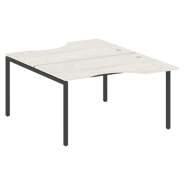 Metal System Quattro Р. ст. криволинейная на П-образном м/к 40БП.РАС-СА-2.2 Дуб наварра/Антрацит металл 1400*1835*750 - Вид 1