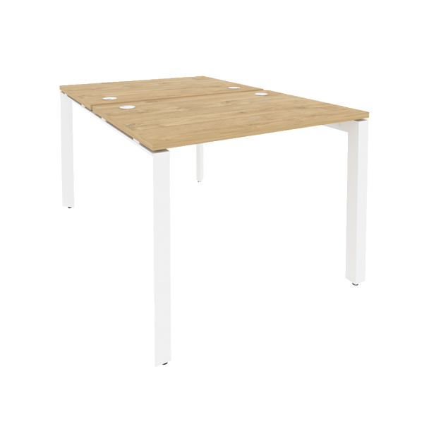 Onix Рабочая станция на П-образном м/к O.MP-D.RS-2.1.7 Тиквуд светлый/Белый металл 980*1475*750 - Вид 1
