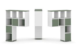 Concept Надставка высокая CN.DNV-003 Кобо/Белый Бриллиант/Металл Белый 1099*350*1486 - Фото предпросмотра