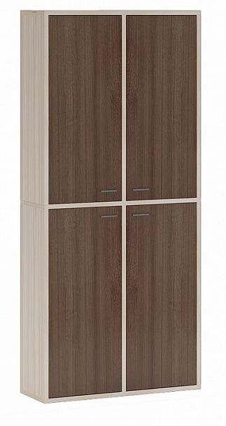 Шкаф книжный Домино СУ(ш2в2)+4ФГ Карамель/Шамони - Вид 1