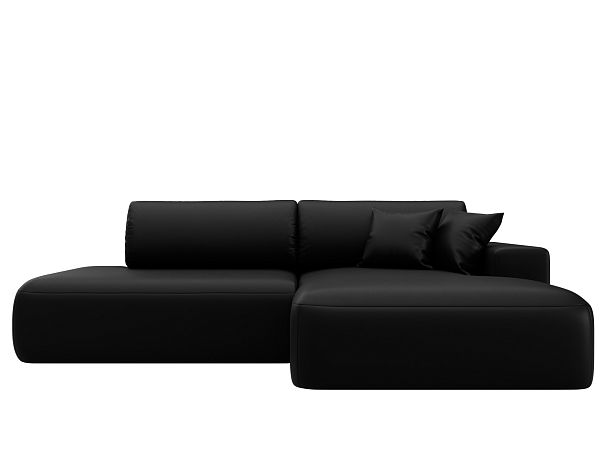 Диван угловой Лига-036 НПБ Модерн правый угол Экокожа черный - Вид 2