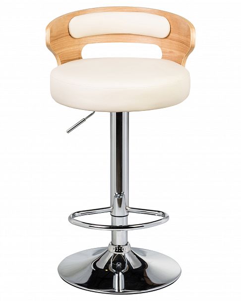 Стул барный DOBRIN FRED (натуральное дерево, кремовый) - Вид 4