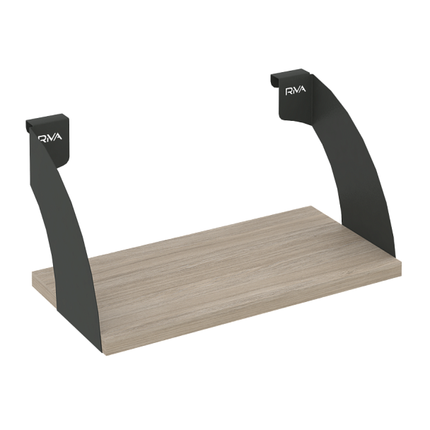 Навесные полки. Кронштейны+ЛДСП полка 400мм MAN-41-4 Дуб аттик/Антрацит металл 400*220*200 - Вид 1