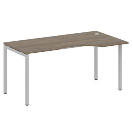 Metal System Quattro Стол криволинейный правый на П-образном м/к 40БП.СА-1 (R) Вяз/Серый металл 1600*900*750 - Фото предпросмотра