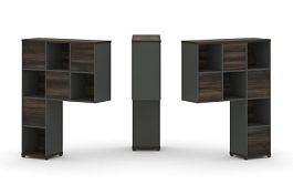 Concept Надставка высокая CN.DNV-001 Дуб Мали/Антрацит/Металл Антрацит 1099*350*1486 - Фото предпросмотра