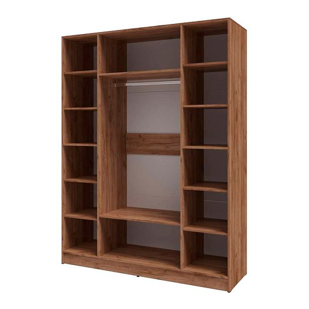 Шкаф Вегас 1600 дуб крафт табачный/дуб крафт белый - Вид 2