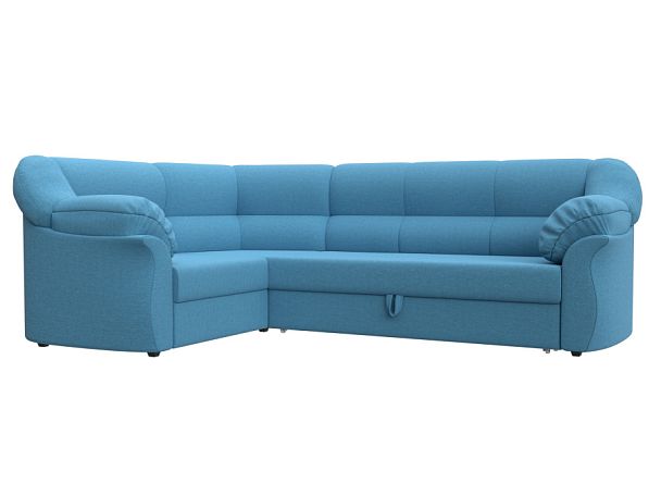 Диван угловой Карнелла левый угол Рогожка голубой - Вид 1