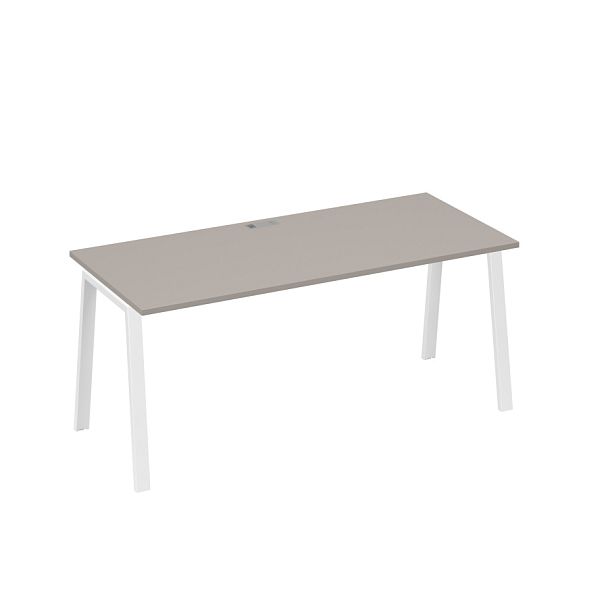 Стол письменный на металлокаркасе TRE A4 А4 Б3 016 БП мокко премиум / металлокаркас белый - Вид 1