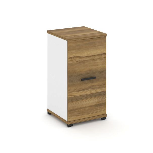 Concept Шкаф 1 узкая секция, 2 ниши CN.STU-213 B Сандал Янтарный/Белый Бриллиант/Металл Черный 420*420*818 - Вид 1