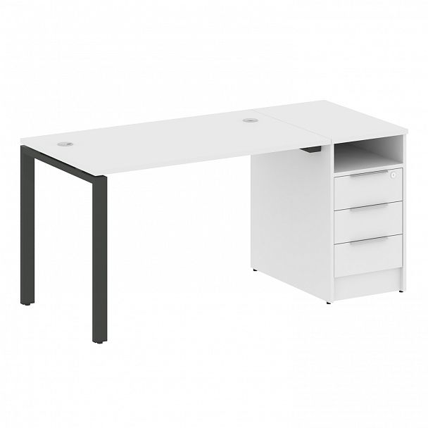 Рабочая станция "Metal System" БП.РС-СТП -1.2 белый/антрацит - Вид 1