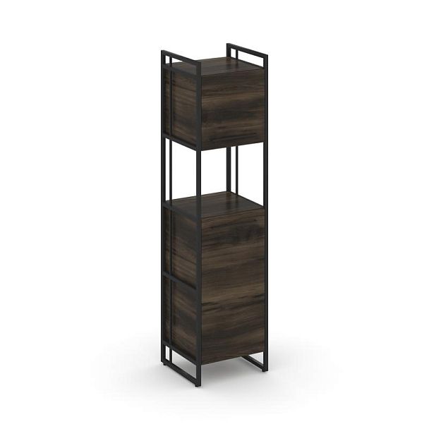 Rift Шкаф 4 ниши узкий RF.SU-42 (R) Дуб Мали/Металл Черный 420*396*1648 - Вид 1