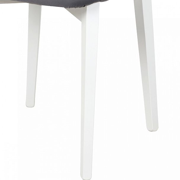 Комплект деревянных стульев с мягким сиденьем Мэти Белый/Серый велюр, 4 шт. - Вид 13