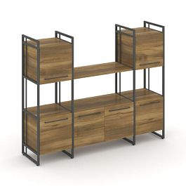 Rift Шкаф комбинированый RF.NS-002 Сандал Янтарный/Металл Антрацит 1598*396*1286 - Фото предпросмотра