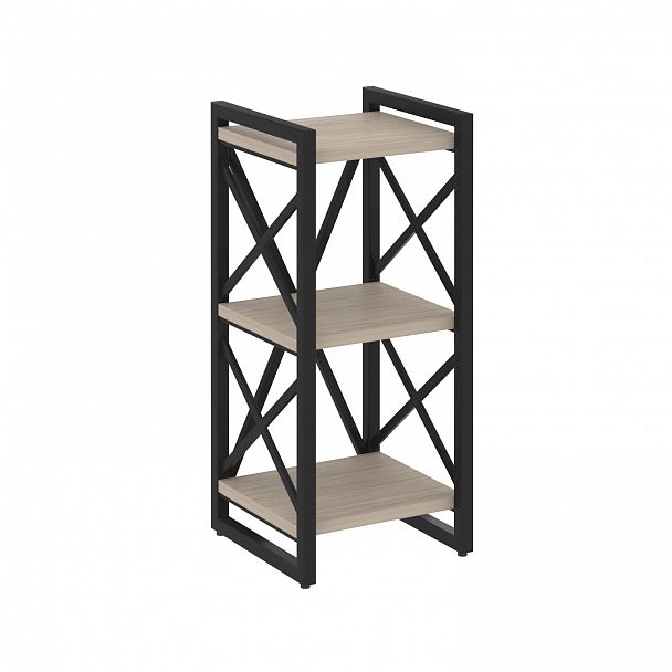 Стеллаж на опорах "Loft" VR.L-MST.O-3.4 дуб аттик/черный - Вид 1