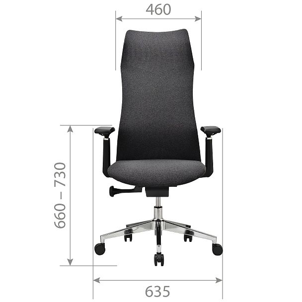 Кресло CHAIRMAN CH583, ткань, серый - Вид 6