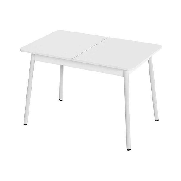 Стол Лион 2 ЛДСП (Подстолье косое белое) НЕ ВЫБИРАТЬ Белый матовый - Вид 1
