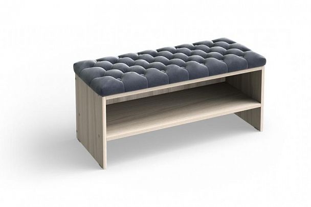 Банкетка «Флёр» 1000 серая - Вид 1