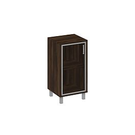 Шкаф для документов левый, дверь в алюминиевой раме Борн В 411-813 дуб ристретто - Фото предпросмотра