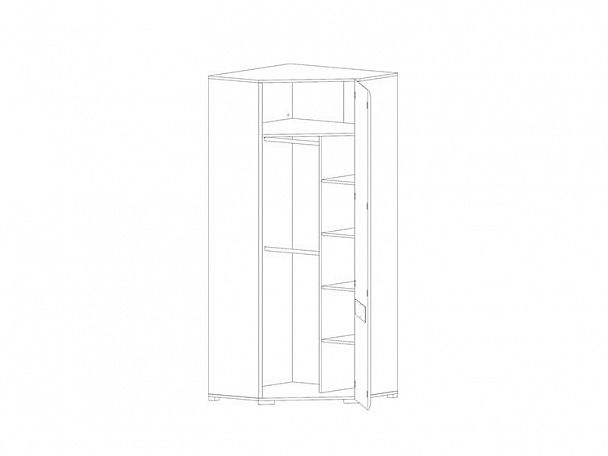 Шкаф платяной Ацтека SZFN1D/21/10 - Вид 2
