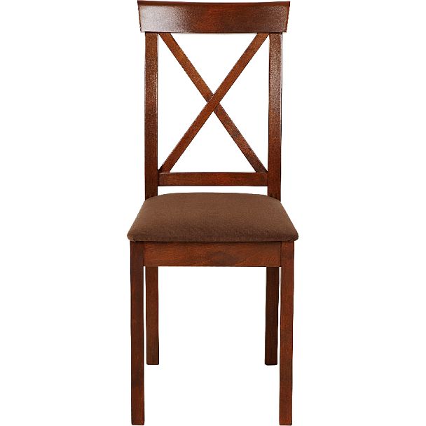 Комплект деревянных стульев с мягким сиденьем Бергольф Темный орех/Коричневый велюр, 4 шт. - Вид 2