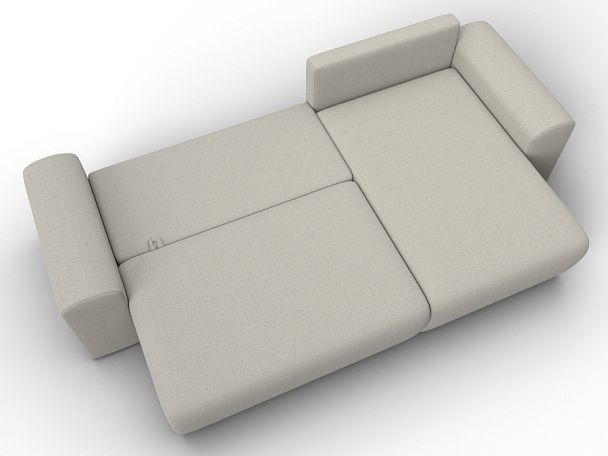 Диван угловой Лига-099 угол универсальный Рогожка бежевый - Вид 8