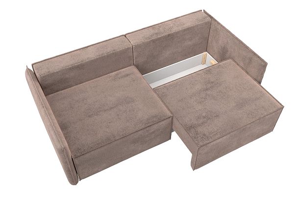 Диван прямой Либерти Велюр бежевый - Вид 7