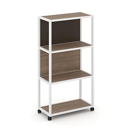 Shelf Mobile Стеллаж 4 уровня 1 секция VR.LT-STK-403.12 Дуб Аризона/Металл Белый/W-25 1200*400*1523 - Фото предпросмотра