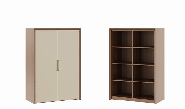 Шкаф средний Concept 105x50x149 дуб капучино - Вид 1