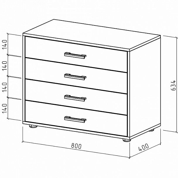 Комод Остин-6 - Вид 2