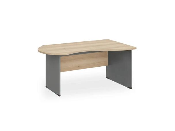 БЕРЛИН / BERLIN Стол асимметричный правый 1400х800х740 Акация/Серый - Вид 1